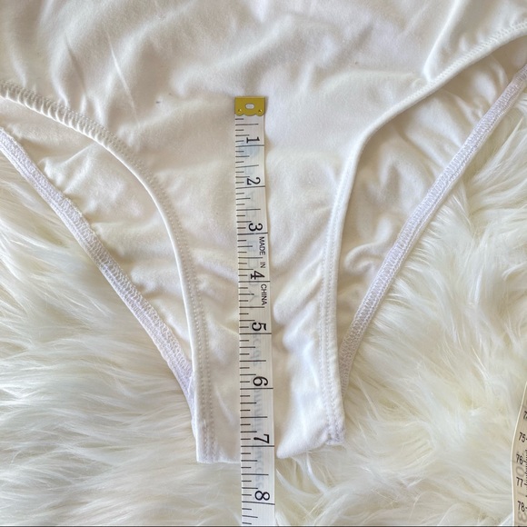 Blue Life One Shoulder Body Suit w Cut Outs White - Picture 3 of 9